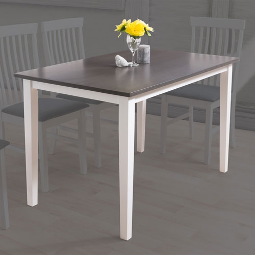 CORLIVING  Michigan Modern 4-Seating Rectangular Dining Table - White/grey