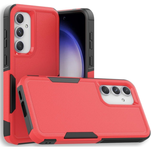 [CS] Dual Layers Heavy Duty Rubber Armor Bumper Hard Case Cover for Samsung Galaxy A35 / A55 5G, Red