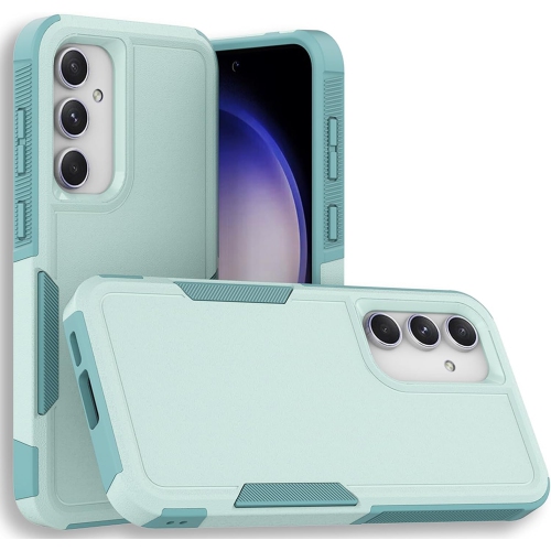 [CS] Dual Layers Heavy Duty Rubber Armor Bumper Hard Case Cover for Samsung Galaxy A35 / A55 5G, Teal