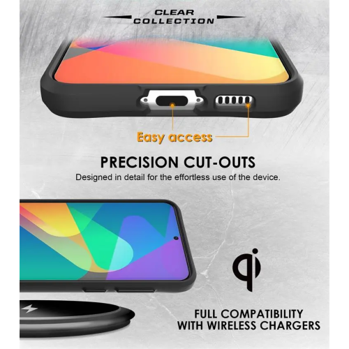 [CS] Transparent Hard PC Matte TPU Hybrid Case Cover for Samsung Galaxy A35 5G, Navy