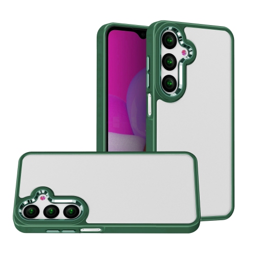 [CS] Étui rigide transparent en TPU mat pour Samsung Galaxy A35 5G, vert minuit