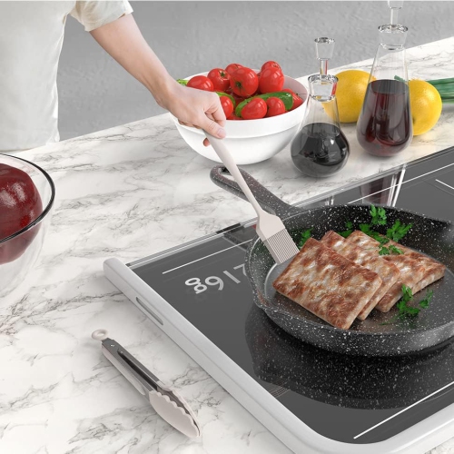 Silicone Cooking Utensils Set - 446°F Heat Resistant Kitchen,Turner Tongs, Spatula, Spoon,Brush, Whisk, Kitchen Ustensil Tools Set for Nonstick