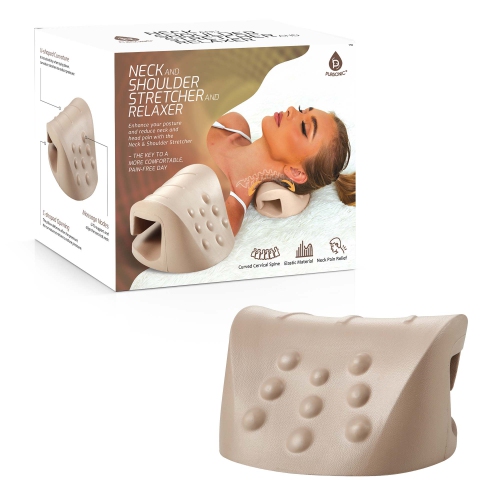 PURSONIC  Neck And Shoulder Stretcher And Relaxer - In Beige