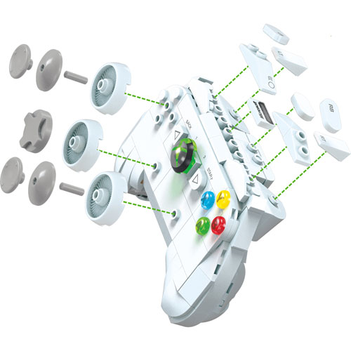 MEGA Microsoft Xbox 360 Replica with Lights - 1342 Pieces