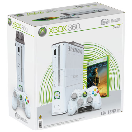 MEGA Microsoft Xbox 360 Replica with Lights - 1342 Pieces