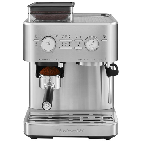 KitchenAid Semi-Automatic Espresso Machine with Coffee Grinder - Stainless Steel