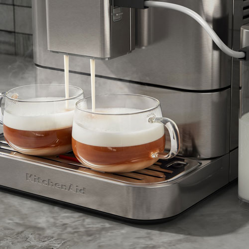 KitchenAid KES8557 Automatic Espresso Machine with Coffee Grinder & Automatic Milk Frothing - Stainless Steel