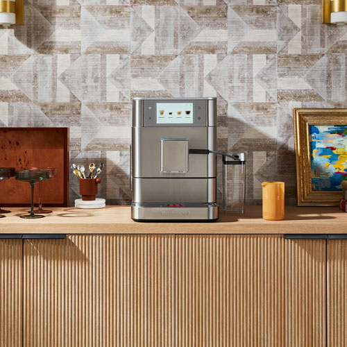 Machine à espresso automatique KES8558 de KitchenAid avec moulin à café et mousseur à lait automatique - Acier inoxydable