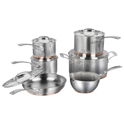 Batterie de cuisine de 11 pièces en acier inoxydable de Cuisinart - Argenté