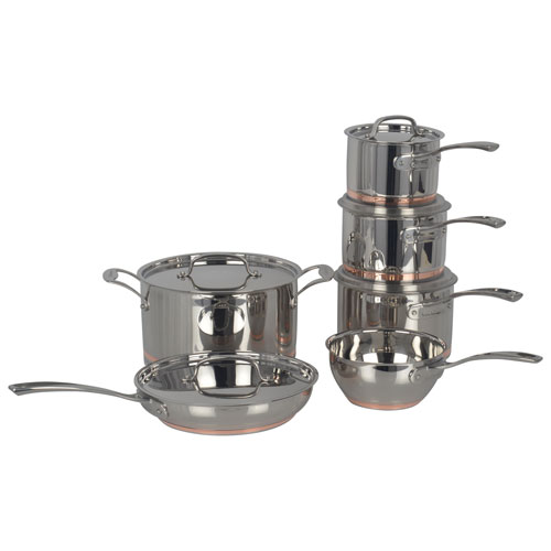 Batterie de cuisine de 11 pièces en acier inoxydable de Cuisinart - Argenté