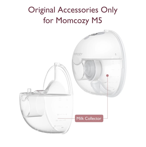 Momcozy Milk Collector for Momcozy M5, Original Momcozy M5 Breast Pump Replacement Accessories, 1 Pack