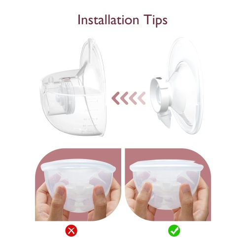 Momcozy Full Set Collector Cup Only for Momcozy M5, Original M5 Breast Pump Replacement Accessories