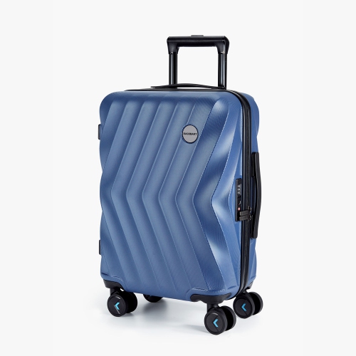 Valise de cabine rigide de 21 po à roulettes Globetrotter de Bagsmart - Bleu