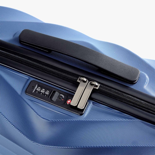 Valise de cabine rigide de 21 po à roulettes Globetrotter de Bagsmart - Bleu