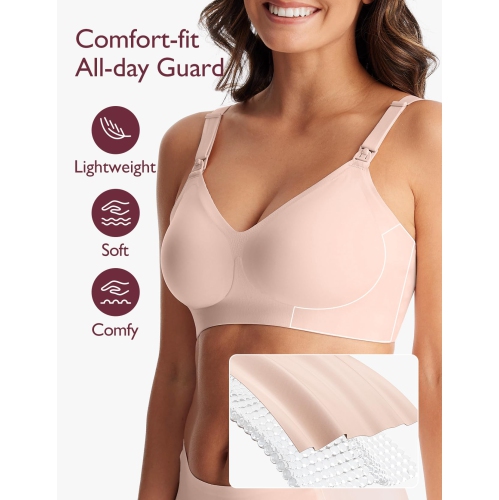 Soutiens-gorge d'allaitement MomCozy pour l'allaitement, soutien-gorge de maternité sans couture Ultra Comfort YN21, forme naturelle, soutien-gorge