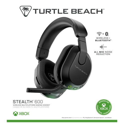 Casque jeu sans fil 3e génération à micro Stealth 600X de Turtle Beach pour Xbox Series X/S - Noir