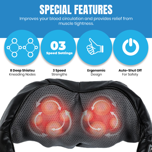 Pursonic Pursonic 3D Shiatsu Heating Back and Neck Massager