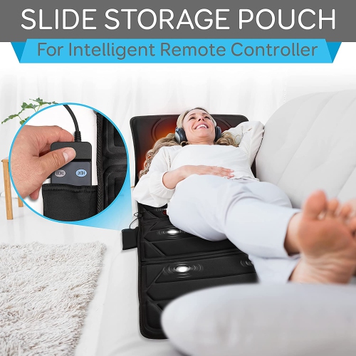 Pursonic Luxury Massage Mat: 10 Motors, Soothing Heat, Full Body Relief