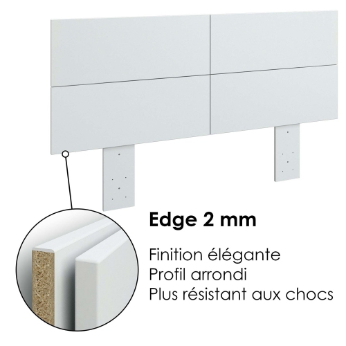 SUA-V - Ashton Thermally Fused Laminate Headboard, Queen Size, White