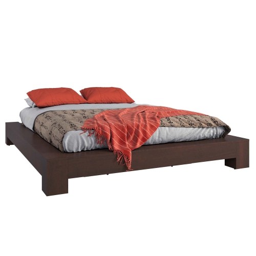 SUA-V - ZEN Thermally Fused Laminate Bed Base, Queen Size, Chocolate