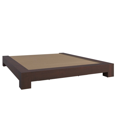 SUA-V - ZEN Thermally Fused Laminate Bed Base, Queen Size, Chocolate