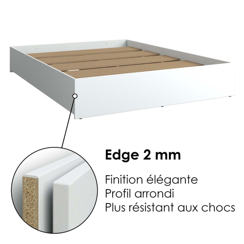 SUA-V - Ashton Thermally Fused Laminate Bed Base, Queen Size, White