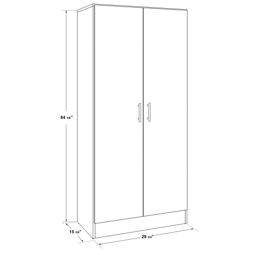 SUA-V - Thermally Fused Laminate Storage Cabinet, 64" Height, Ginger