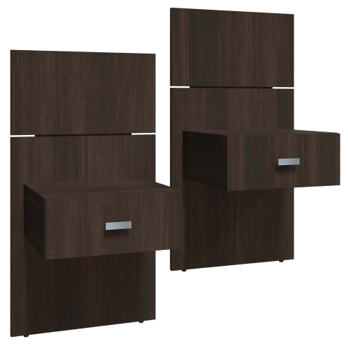 SUA-V - Set of 2 ZEN Thermally Fused Laminate Nightstands, Tuxedo