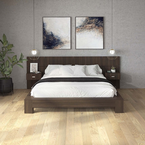 SUA-V - Set of 2 ZEN Thermally Fused Laminate Nightstands, Tuxedo