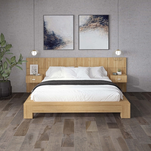 SUA-V - Set of 2 ZEN Thermally Fused Laminate Nightstands, Natural Beauty