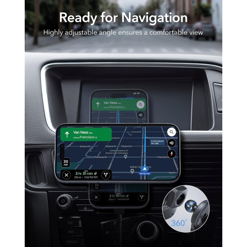 ESR 15W Car Charger with MagSafe + CryoBoost Frosted Silver