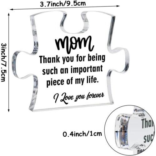 Moyel Gifts for Mom: Puzzle Acrylic Plaque - Heartfelt Mother's Day Presents from Daughter, Son, or Kids. Show Your Love with Unique Gift Ideas!