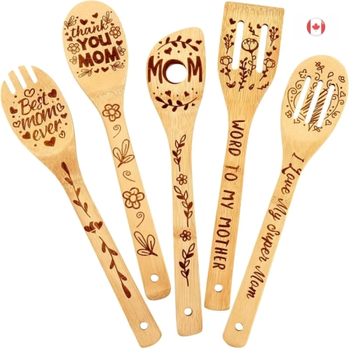 FUTERLY  Mother's Day Wooden Spoons: Unique Cooking Gifts for Mom's Special Day