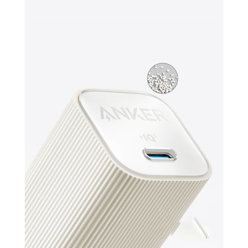 Chargeur mural USB-C de 30 W 511 Nano 4 d'Anker avec câble USB-C/USB-C - Blanc