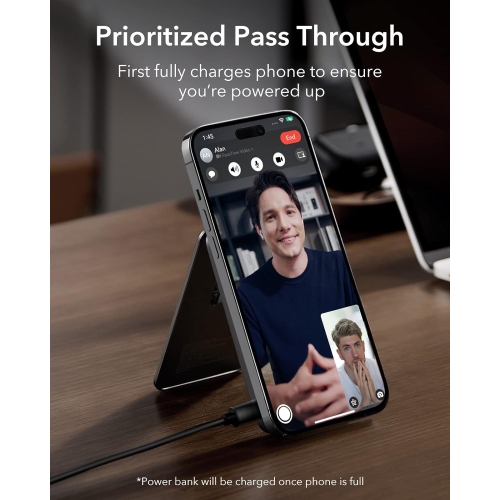 ESR HaloLock Power Bank Wallet for iPhone 15/14/13/12 Series 5,000mAh Black