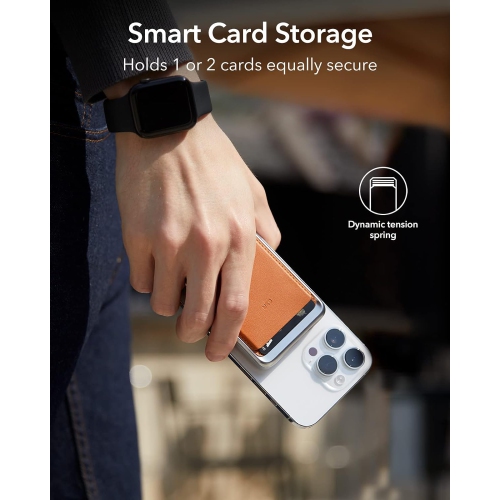 ESR HaloLock Power Bank Wallet for iPhone 15/14/13/12 Series 5,000mAh Brown