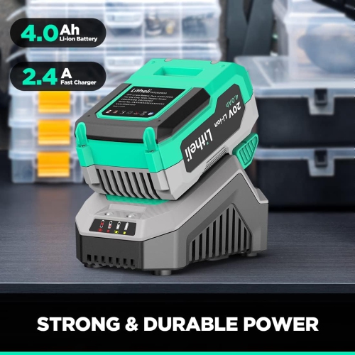 Pistolet thermique sans fil 20 V de Litheli, ensemble de pistolet à air chaud portatif, 3 températures maximum avec batterie 4 Ah et