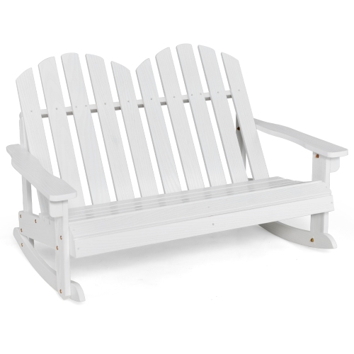 Gymax Adirondack Rocking Chair Kid Backrest Armrest Solid Wood