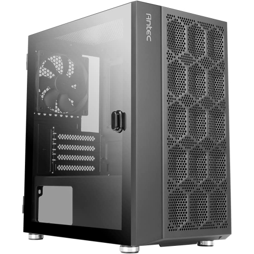 Antec – Boîtier d’ordinateur mini-tour NX200&nbsp;M, micro-ATX avec ventilateur arrière 120&nbsp;mm préinstallé, conception maillée dans le panneau