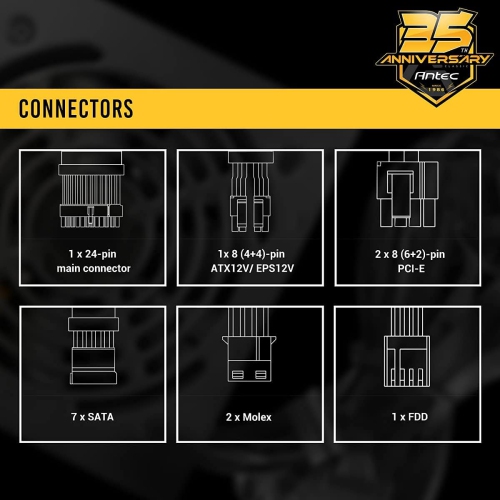 Antec Bronze Power Supply, CSK 550W 80+ Bronze Certified PSU, Continuous Power with 120mm Silent Cooling Fan, ATX 12V 2.31 / EPS 12V, Bronze Power