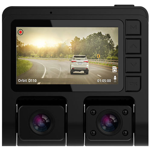 Caméra avant et caméra d'habitable 1080p Orbit D110 de GekoGear avec carte microSD de 32 Go