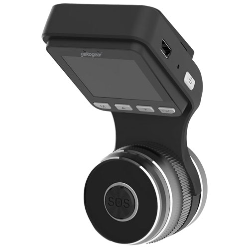 Caméra de tableau de bord 2K Quad HD Wi-Fi Orbit D200 de GekoGear avec écran ACL 1,5 po et carte microSD 32 Go