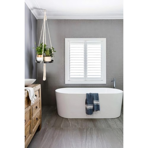 Macrame – Support à plantes, support à pot suspendu pour jardinière d’intérieur avec plateau en bois, décoration pour la maison Boho