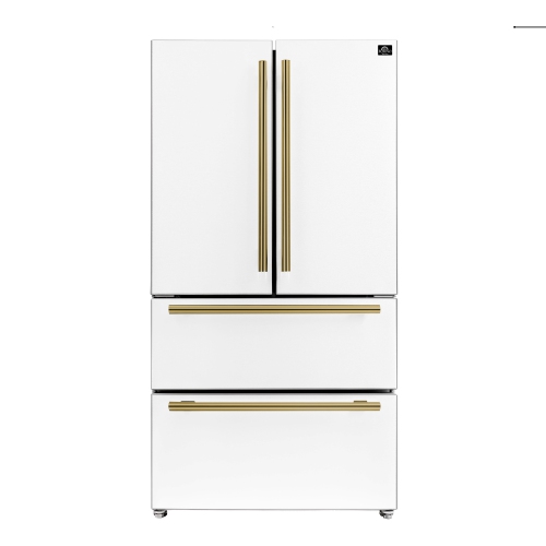 FORNO  Espresso Moena 36-Inch French Door Refrigerator In White, 19.2 Cu.ft With Ice Maker The fridge itself is beautiful and spacious