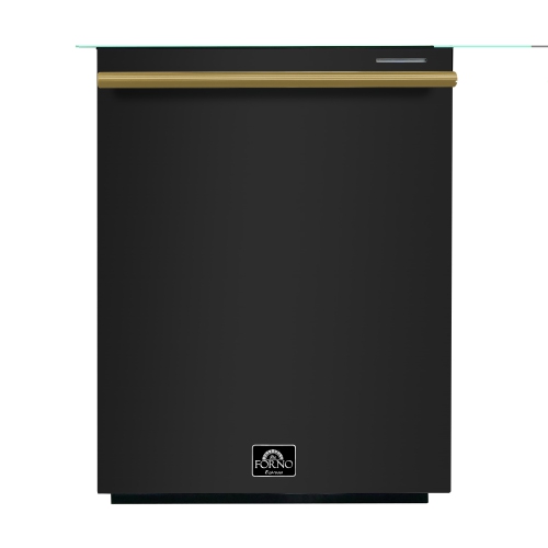 FORNO Pozzo 24-inch Built-In Dishwasher with 14-Place Setting Capacity and 6 Wash Programs - Black