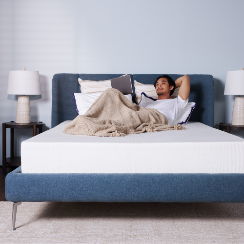 Matelas en mousse à mémoire de 9 po Sierra de Polysleep – matelas mi-ferme dans une boîte, fabriqué au Canada avec mousse antimicrobienne – très