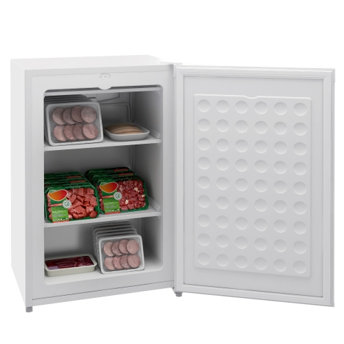 HOMCOM  Upright Freezer, 3.0 Cu.ft Compact Mini Freezer \w Reversible Single Door And Adjustable Thermostat, Small Freezer for Home, Dorm, Apartment