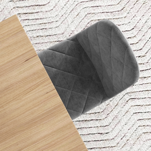 Ensemble de 4 chaises de salle à manger de HOMCOM, chaise de cuisine rembourrée avec pattes en métal, chaises de salle à manger modernes pour la