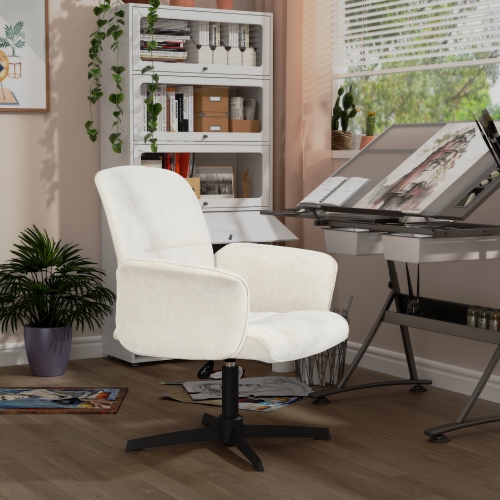 HOMY CASA  Modern Upholstered Dining Chair – Chenille In Beige