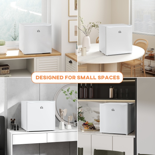 HOMCOM Compact Upright Freezer, 1.1 Cubic Feet Mini Freezer with Reversible Door, Removable Shelf, Adjustable Temperature for Home Office, Apartment,